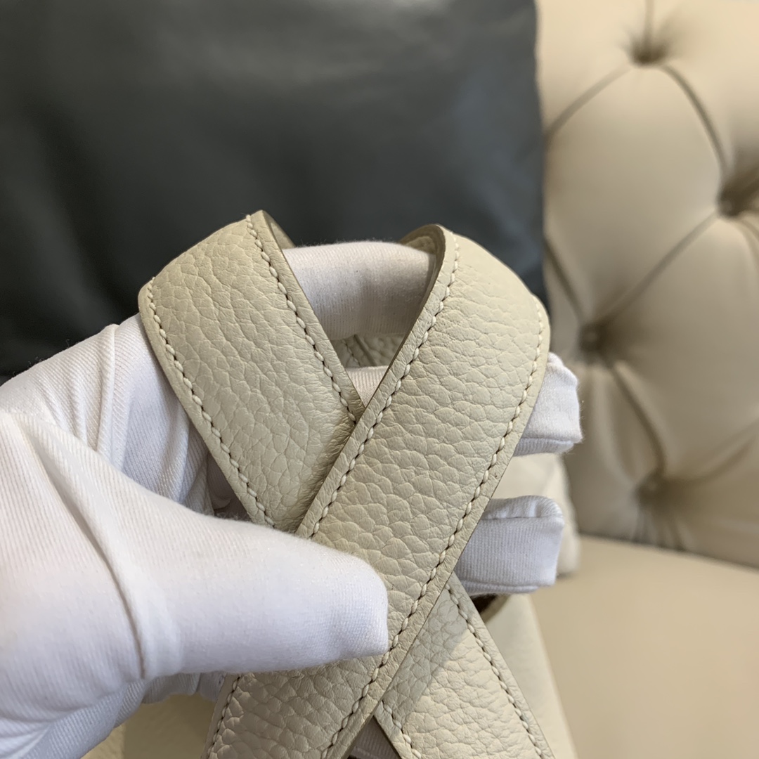 에르메스 피코탄 락18 화이트 은장 끌레망스 가죽